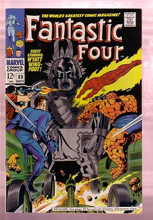 FANTASTIC FOUR #80 1968-THE THING-JACK KIRBY MARVEL ART VF-