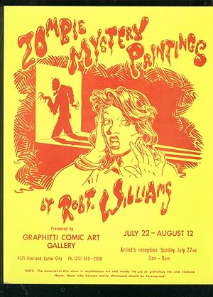 ROBT WILLIAMS-ZOMBIE MYSTERY PAINTING ART SHOW AD FLYER VF