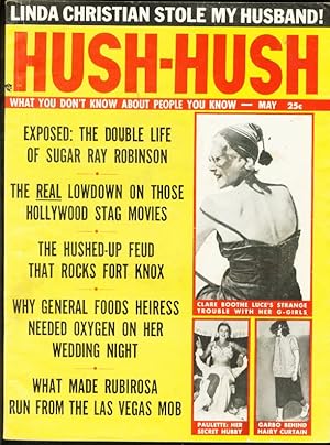HUSH-HUSH 1955 MAY-#1-SUGAR RAY ROBINSON VF