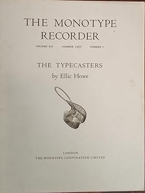 The Monotype Recorder Volume XLI, No. 1 - The Typecasters