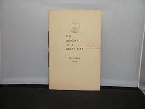 Bank of Scotland - The Memory of a Great Day 28th April 1934 : Testimonial and Presentation to Ge...
