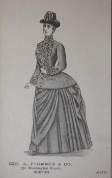 Fashions for Fall and Winter 1888-90. Geo. A. Plummer & Co., 591 & 593 Washington St. Boston