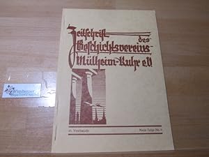 Zeitschrift des Geschichtsvereins Mülheim a. d. Ruhr. 47. Vereinsjahr Neue Folge Nr. 9, 1953