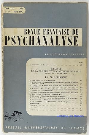 Revue Française de Psychanalyse Tome XXIX n°5-6