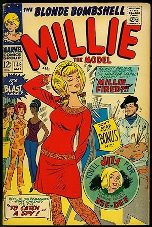MILLIE THE MODEL #149 1967 MARVEL PAPER DOLLS PIN-UP VG
