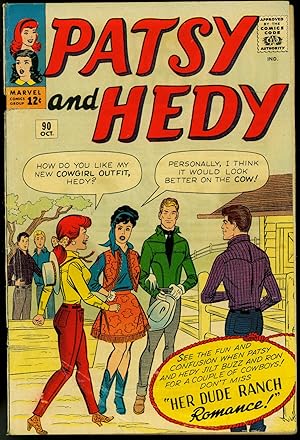 PATSY AND HEDY #90 PAPER DOLLS FASHIONS 1963 MARVEL G/VG