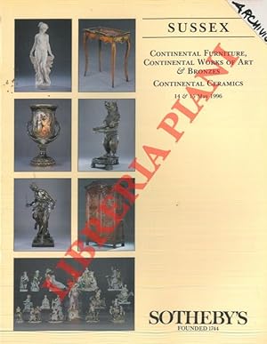 Continental furniture, continental works of art & bronzes. Continental ceramics.