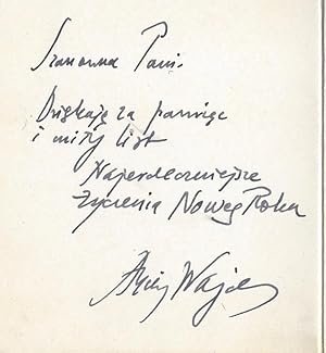 Andrzej and Krystyna Wajda's Handwritten Christmas and New Year Greeting Card