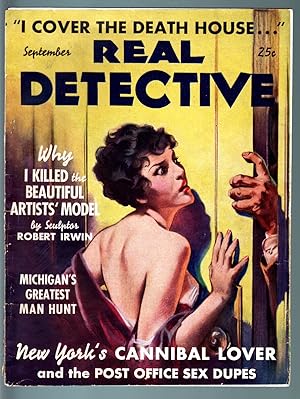 REAL DETECTIVE-1937 SEP-PULP TRUE CRIME-GOOD GIRL ART-LURID CRIME & HORR G/VG