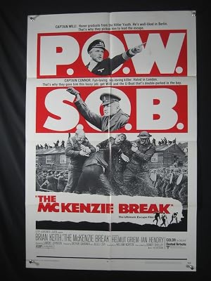 MCKENZIE BREAK-1971-ONE SHEET-G/VG-ACTION-WAR-BRIAN KEITH-HELMUT GRIEM-H FN/VF