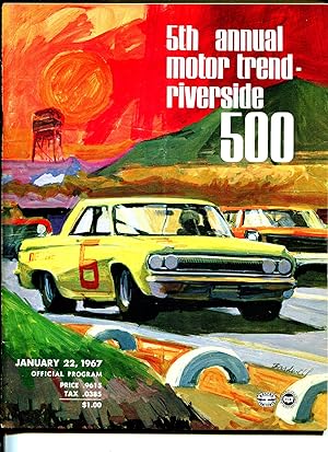 Riverside International Raceway Auto Race Program-NASCAR-1/22/67-5th race-VF