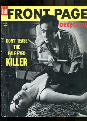 FRONT PAGE DETECTIVE-1954-APRIL-MURDER COVER VG