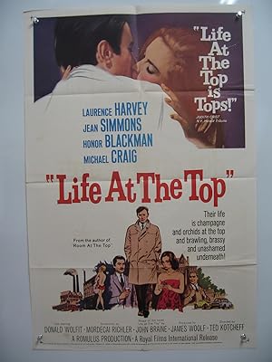 LIFE AT THE TOP-LAURENCE HARVEY-27X41-ORIG POSTER VG