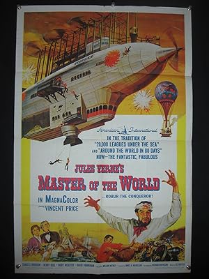 MASTER OF THE WORLD-VINCENT PRICE-27X41-ORIG POSTER VG/FN
