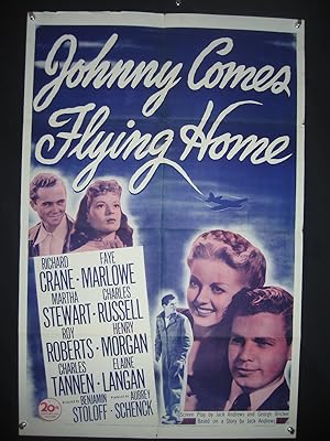 JOHNNY COME FLYING HOME-R. CRANE-27X41-ORIG POSTER-1946 VG/FN