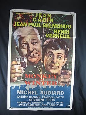 MONKEY IN WINTER-SUZANNE FLON-27X41-ORIG POSTER-1962 VG/FN