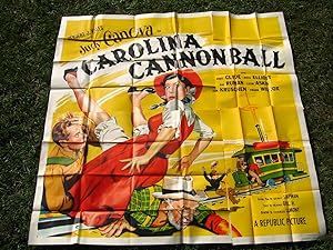 CAROLINA CANNONBALL-JUDY CANOVA-1955-80X80-6 SIX SHEET-HUGE POSTER! NM