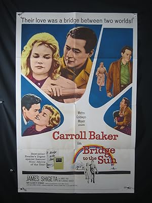 BRIDGE TO THE SUN-1961-ONE SHEET-HISTORY----CARROLL BAKER-JAMES SHIGETA FN/VF