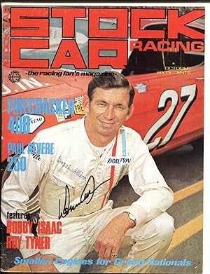 Stock Car Racing 10/1968-Signed by DONNIE ALLISON-Firecracker 400-Bobby Isaac-FN