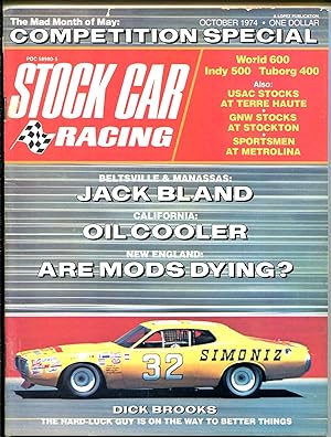Stock Car Racing 10/1974-Cale Yarborough-Richard Brooks-Indy 500-USAC-FN