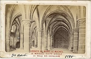 France, Abbaye du Mont Saint Michel. La Merveille. La Salle des Chevaliers