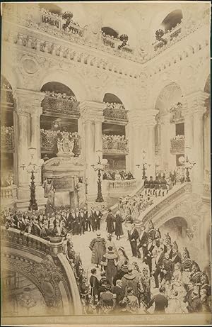 J. Kuhn, Paris, Intérieur de l'Opéra Garnier. Grand escalier