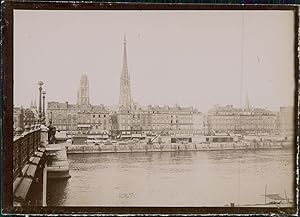 Seine Maritime, Vue de Rouen prise depuis le navire "Félix Faure"