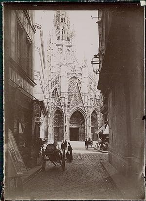 Seine Maritime, Rouen. Portail de St Maclou, 1898