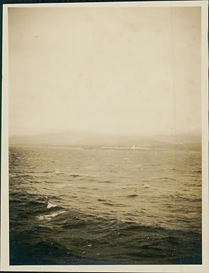 Vue depuis le bateau paquebot "Ormonde",. Les côtes espagnoles, 1924