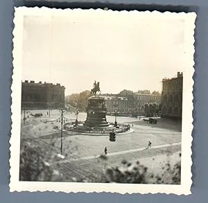 Russie, Saint-Pétersbourg, Place Marie, Statue équestre de Nicholas 1er