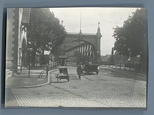 France, Strasbourg, Pont du chemin de fer sur le Rhin