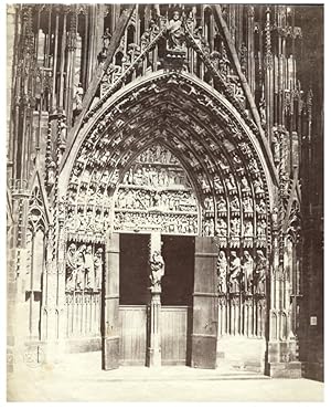 France, Strasbourg, Portail et porte principale de la Cathédrale