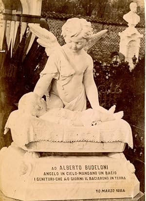 Italie, Milan, Statue, Alberto Budeloni