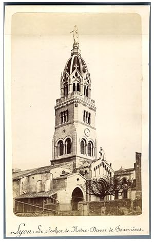 France, Lyon, Le Clocher de la Basilique Notre-Dame de Fourvière