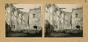 STEREO, France, Ancerviller, Intérieur de l'Eglise en ruine