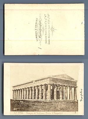 G. Sommer, Italie, Naples, Tempio di Nettuno Pesio