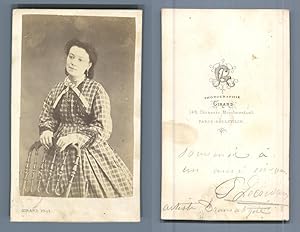 Girard, Paris, Actrice à identifier, envoi, circa 1865