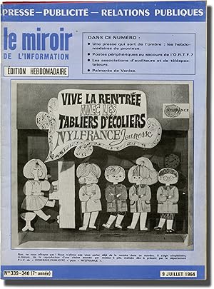 le miroir de l'information (Collection of five French press relations magazines)