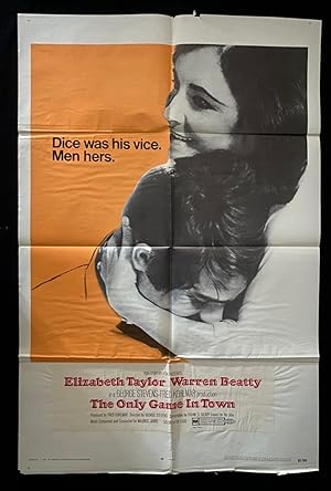 ONLY GAME IN TOWN-1969-POSTER-ELIZABETH TAYLOR-WAREN BEATTY---FN/VF