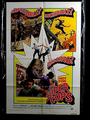 THE SUPER COPS-ONE SHEET-1974-G/VG-RON LEIBMAN-DAVID SELBY- G/VG
