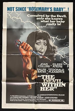 DEVIL WITHIN HER-1976-POSTER-JOAN COLLINS-RALPH BATES-HORROR-INDEPENDENT FILM FN