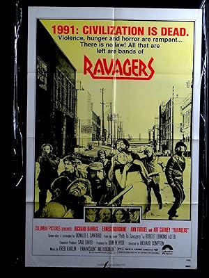 RAVAGERS-1979-POSTER-RICHARD HARRIS-ANN TURKEL-SCI FI-FANTASY-POST APOCAL VG/FN