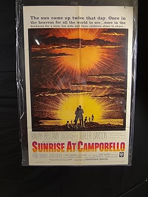 SUNRISE AT CAMPOBELLO-RALPH BELLAMY-GREER CARSON-POSTER-C5/6-BIO-DRAMA-1960 G/VG