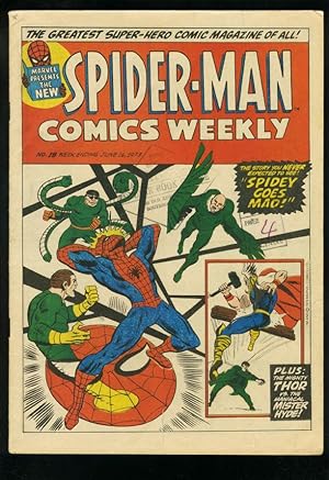 SPIDER-MAN COMICS WEEKLY #18 1973-STEVE DITKO-DON HECK-BRITISH-SPIDEY- VG
