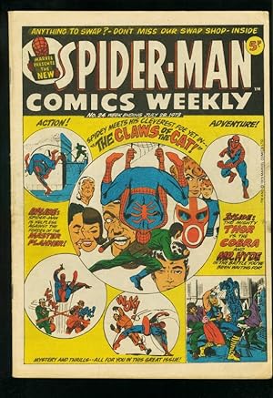 SPIDER-MAN COMICS WEEKLY #24 1973-STEVE DITKO-JACK KIRBY-BRITISH-CLAWS OF CAT FN