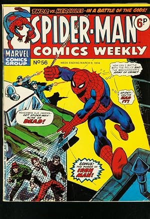 SPIDER-MAN COMICS WEEKLY #56 1974-ROMITA-KIRBY-BRITISH-IRON MAN-THOR FN