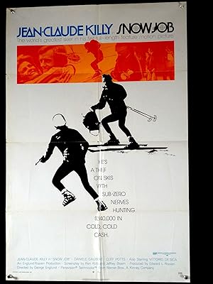 SNOW JOB-1972-ONE SHEET-VG/FN-ACTION-CRIME-JEAN CLAUDE KILLY- GAUBERT-P VG/FN