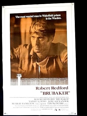 BRUBAKER-1980-ONE SHEET-VF-DRAMA-ROBERT REDFORD-YAPHET KOTTO-JANE ALEXANDER VF