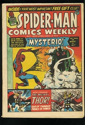 SPIDER-MAN COMICS WEEKLY #5 1973-STEVE DITKO-JACK KIRBY-BRITISH FN