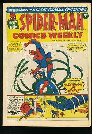 SPIDER-MAN COMICS WEEKLY #19 1973-STEVE DITKO-JACK KIRBY-BRITISH--FN
